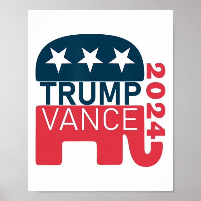 Póster Vance 2024 Presidente Vota Maga De Elecciones En E (Frente)