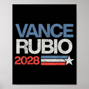 Póster Vance Rubio 2028 Presidente Jd Vance Marco Rubio E