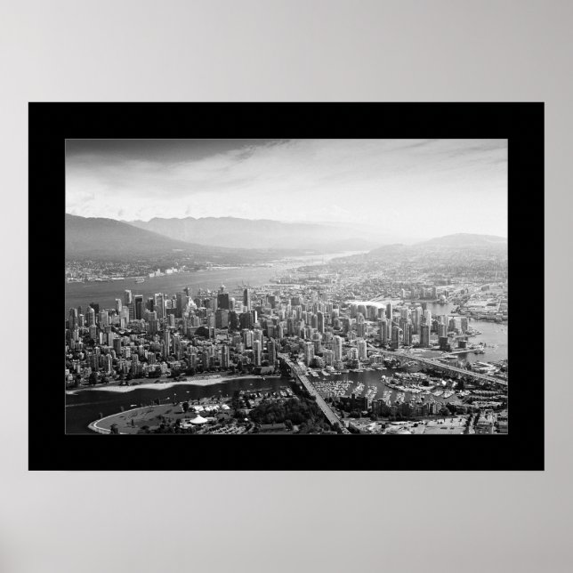 Póster Vancouver (blanco y negro) (Frente)