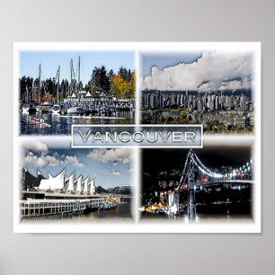 Póster Vancouver - Canadá - Mosaico -
