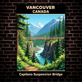Póster Vancouver, Canadá: Poster de Viajes Vintage de los