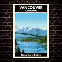 Vancouver, Canadá: Poster de Viajes Vintage de los