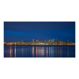 Póster Vancouver en la noche