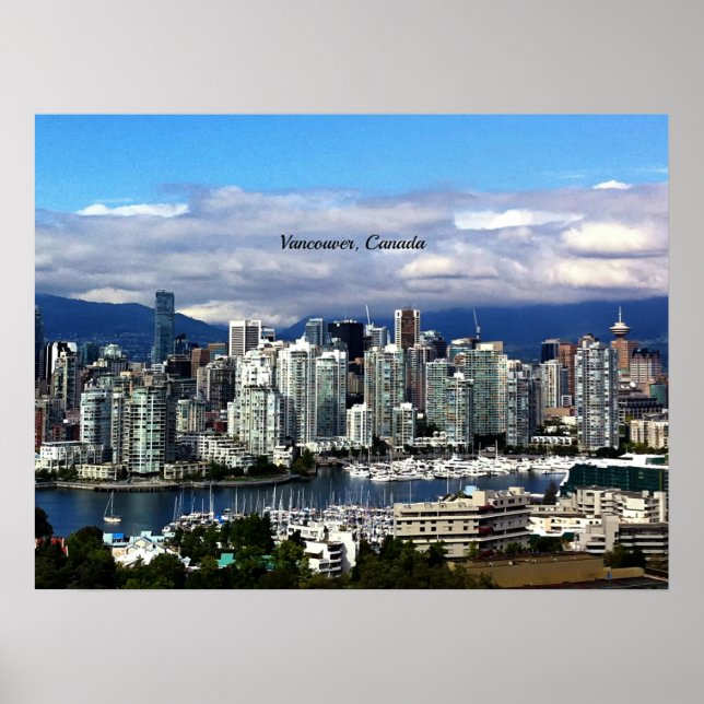 Póster Vancouver, horizonte de Canadá (Frente)