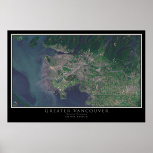 Póster Vancouver Poster de Satélites de Columbia Británic