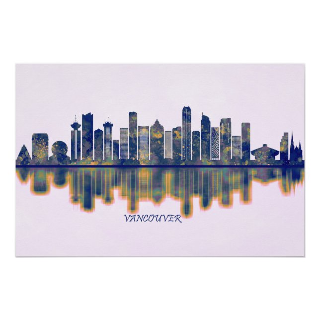 Póster Vancouver Skyline (Anverso)