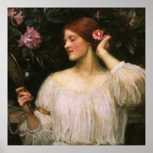 Póster Vanidad por el Waterhouse, retrato del Victorian