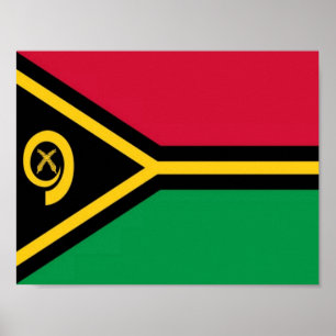 Póster Vanuatu - Bandera -