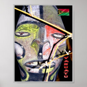 Póster Vanuatu - máscara