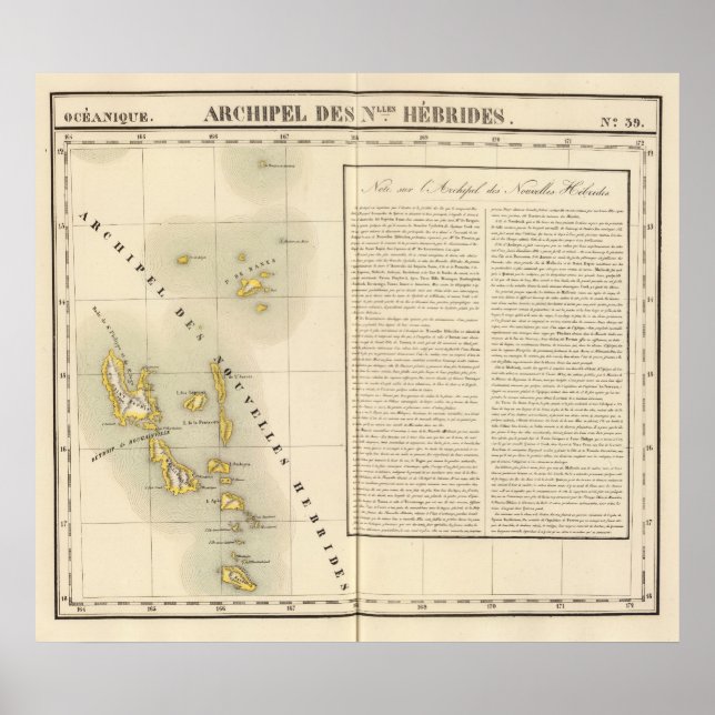 Póster Vanuatu Oceanía no 39 (Frente)