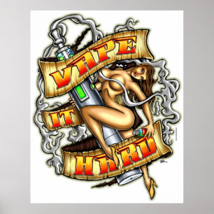 Póster Vape él poster duro