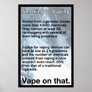 Póster Vape en ese Poster de información