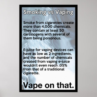 Póster Vape en ese Poster de información