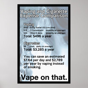 Póster Vape en ese Poster de información