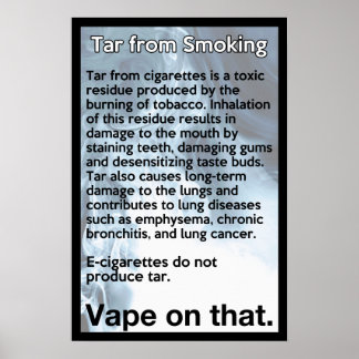 Póster Vape en ese Poster de información
