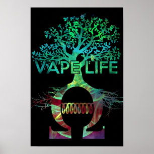 Póster Vape Life Poster Black BG