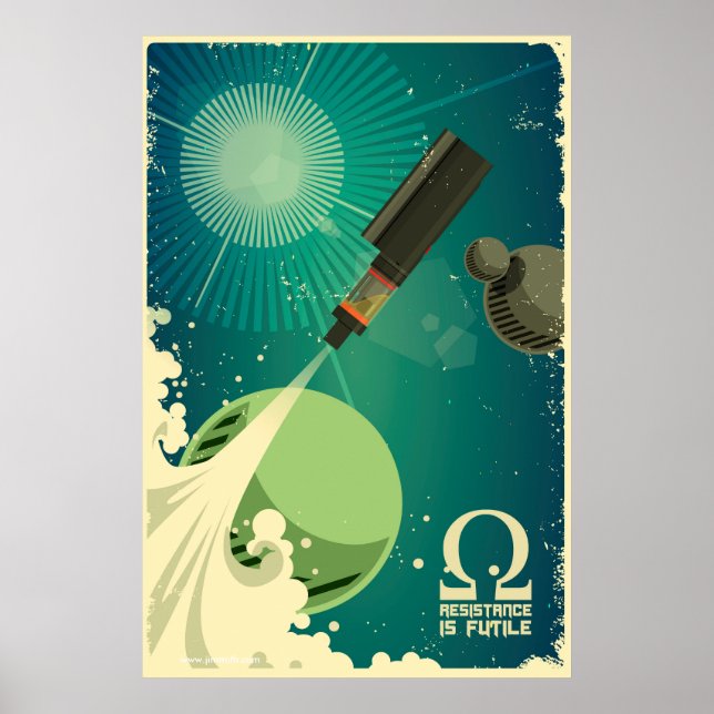 Póster Vape Rocket - Resistance is futile (Frente)