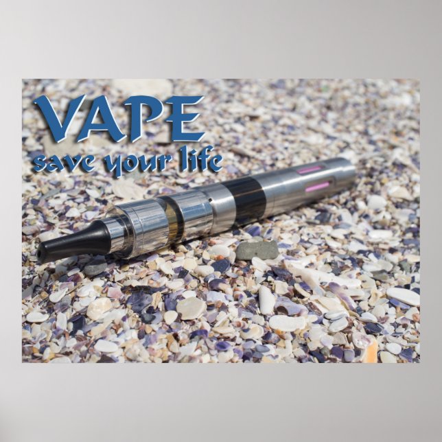 Póster Vape y salve tu vida (Frente)