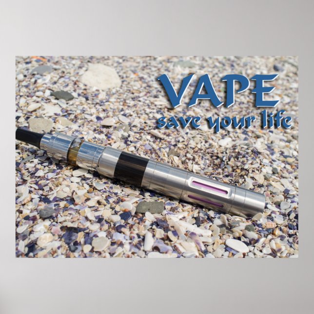 Póster Vape y salve tu vida (Frente)