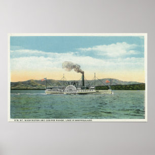 Póster Vapor del Mt. Washington, opinión de la gama de