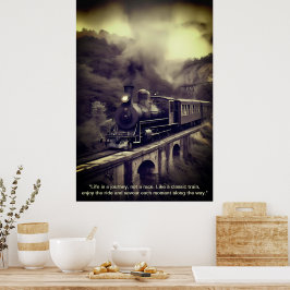 Póster "Vapor sin tiempo: La Majestad de los trenes clási