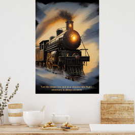 Póster "Vapor sin tiempo: La Majestad de los trenes clási