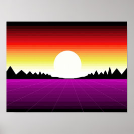 Póster Vaporwave de Sunrise