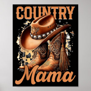 Póster Vaqueiras occidentales mama retro día de la madre