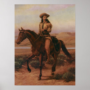 Póster Vaqueiros Antiguos, Buffalo Bill en Charlie por Ca
