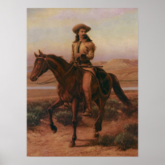 Póster Vaqueiros Antiguos, Buffalo Bill en Charlie por Ca