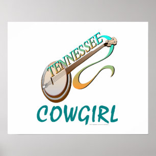 Póster Vaquera de Tennessee de la CAMISETA