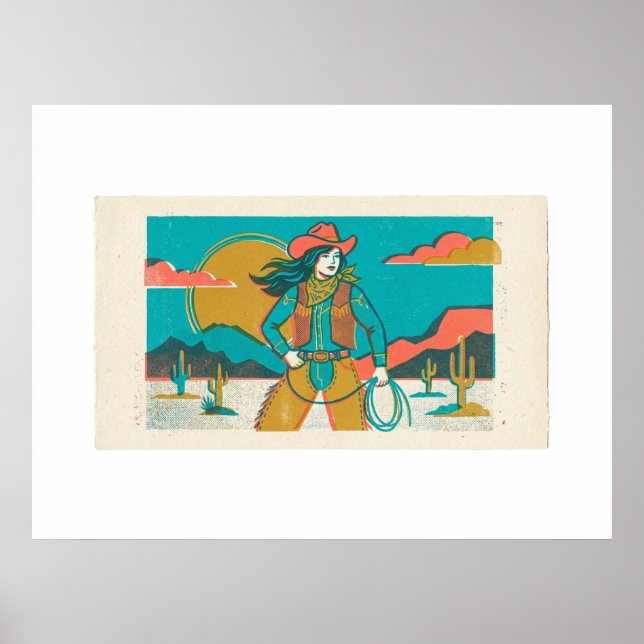 Póster Vaquera Espíritu Salvaje (Frente)