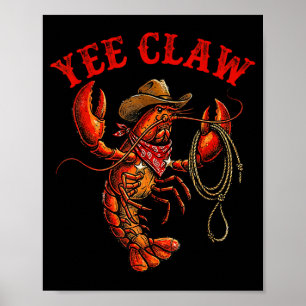 Póster Vaquero de cangrejos de río yee garra cangrejos de