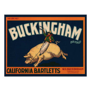 Póster Vaquero del arte de la etiqueta del cajón de la