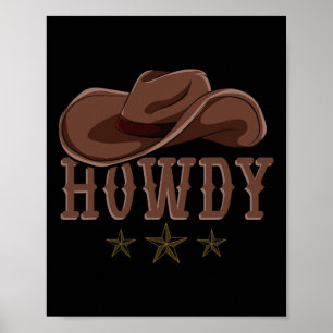Póster Vaquero del país Gorra de Cowboy occidental