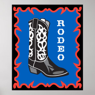 Póster Vaquero del rodeo