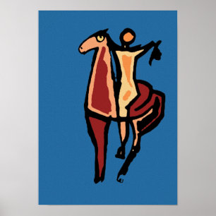 Póster Vaquero en caballo Resumen 2