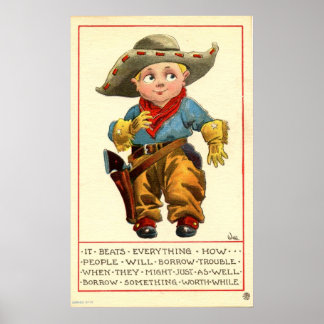 Póster Vaquero pequeño