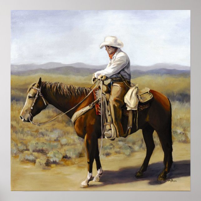 Póster Vaquero solitario (Frente)