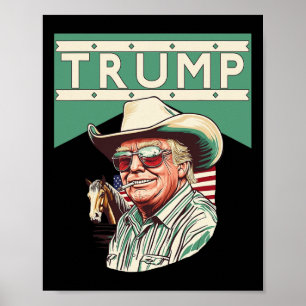 Póster Vaquero Trump es mi presidente