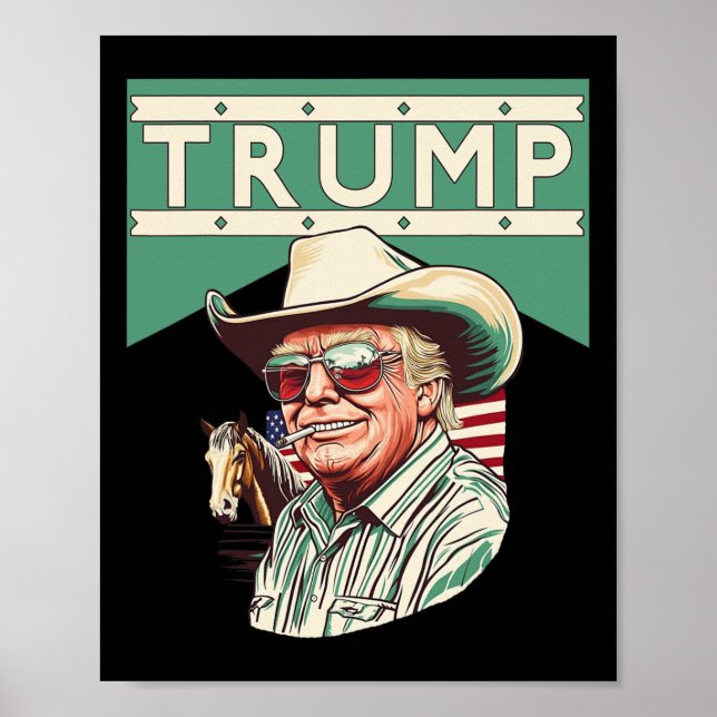 Póster Vaquero Trump es mi presidente (Frente)