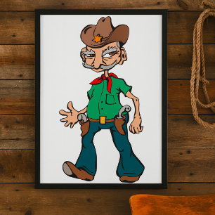 Póster Vaquero Viejo