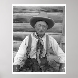 Póster Vaquero viejo