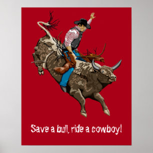 Póster Vaquero vintage
