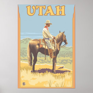 Póster Vaquero (vista lateral) Utah