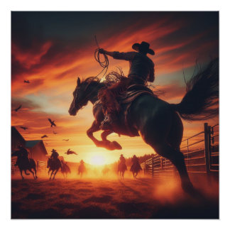 Póster Vaqueros