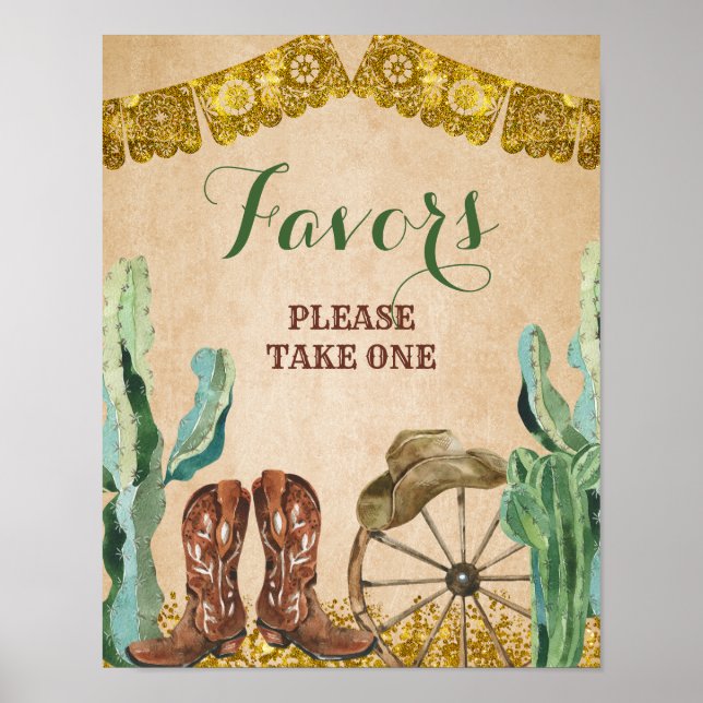 Póster Vaqueros del desierto del Suroeste de Texas Favore (Frente)