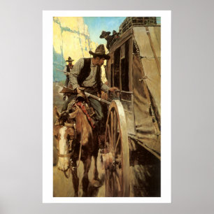 Póster Vaqueros del vintage, el proscrito admirable por