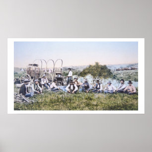 Póster Vaqueros en Lunch, 1904 (foto)