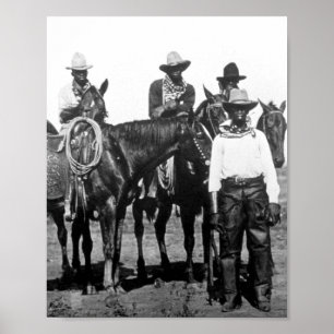 Póster Vaqueros Negros En Bonham Texas 1890